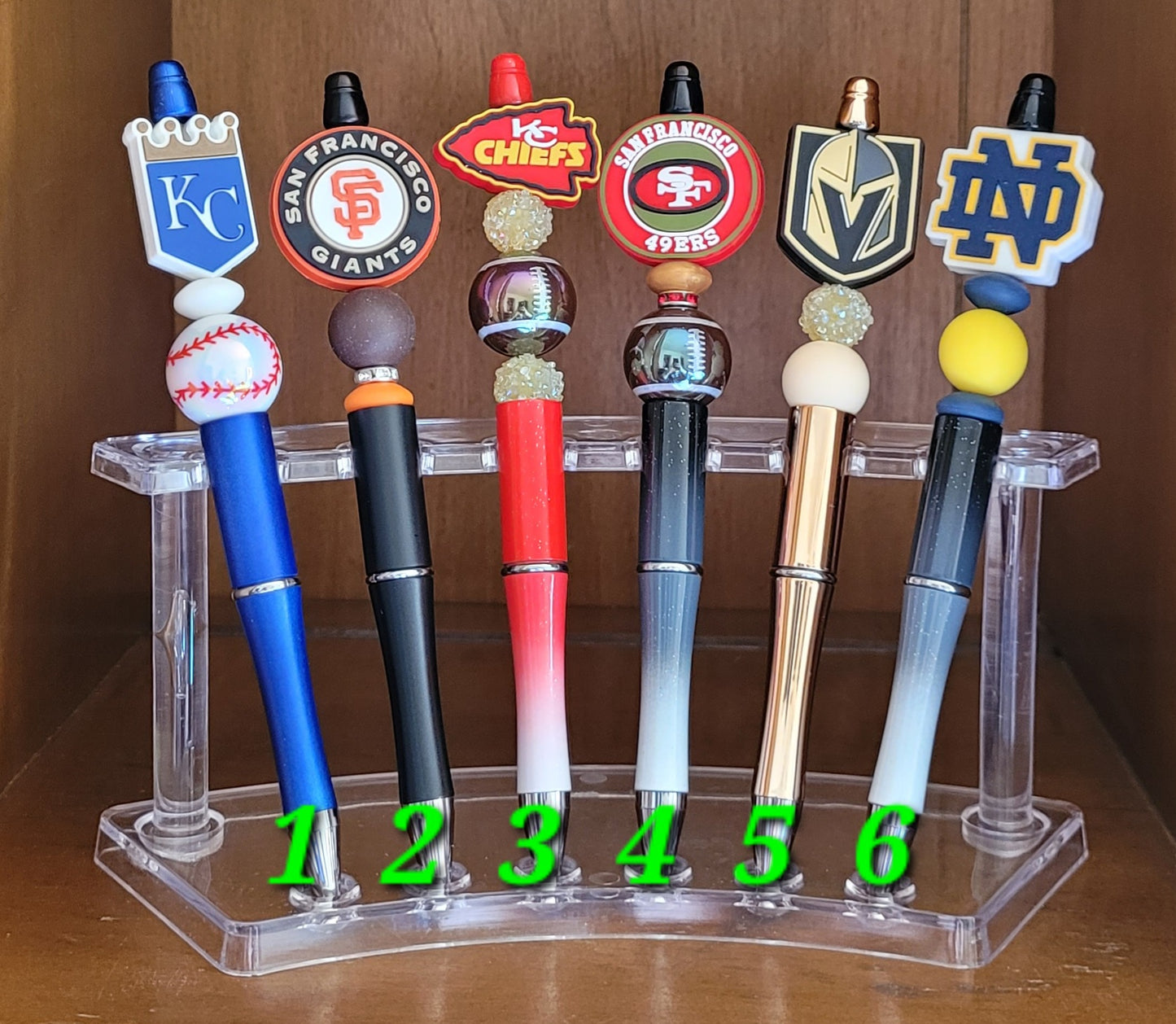 Sports Team Beaded Pens