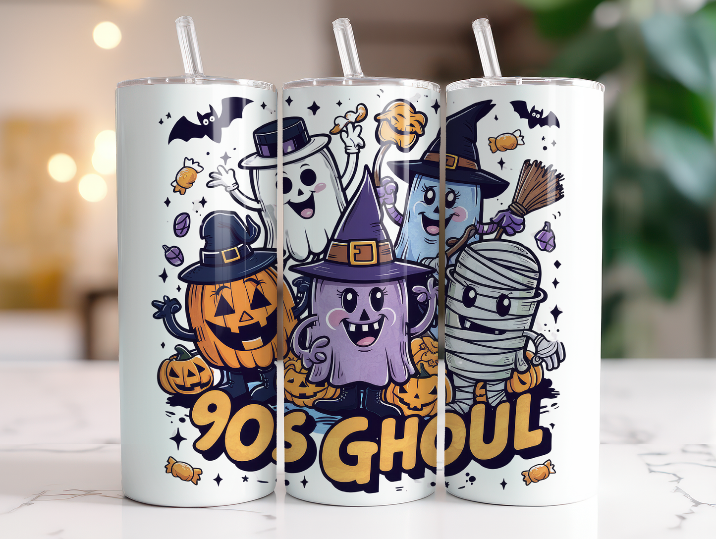 90's Ghoul- 20oz Skinny Stainless Steel Tumbler