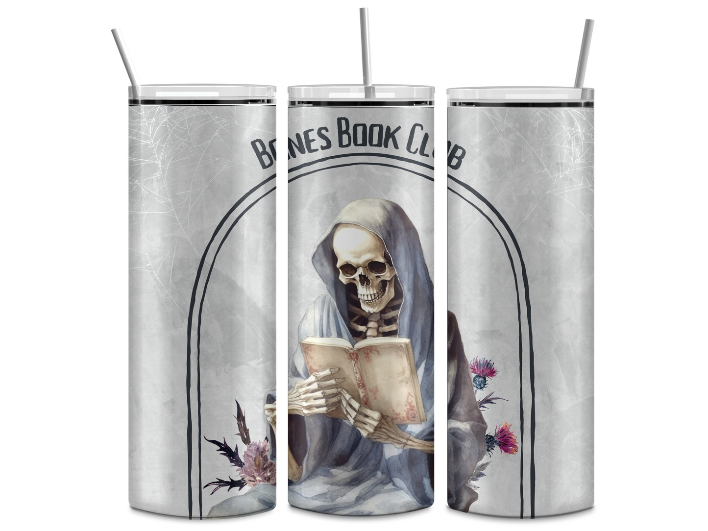 Bones Book Club - 20oz Skinny Stainless Steel Tumbler