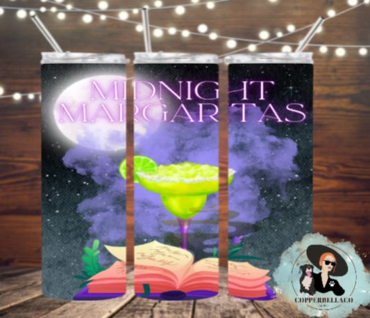 Midnight Margaritas - 20 oz Skinny Stainless Steel Tumbler