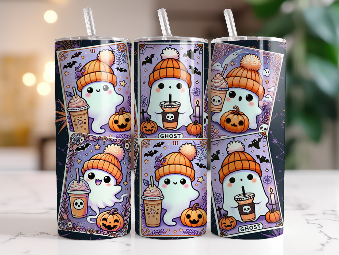 Tarot Ghosts- 20oz Skinny Stainless Steel Tumbler