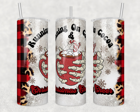 Running on Cocoa and Christmas Cheer 20 oz Tumbler