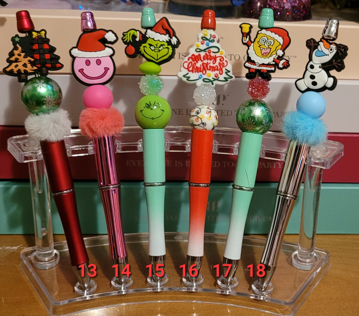 Christmas Beaded Pens