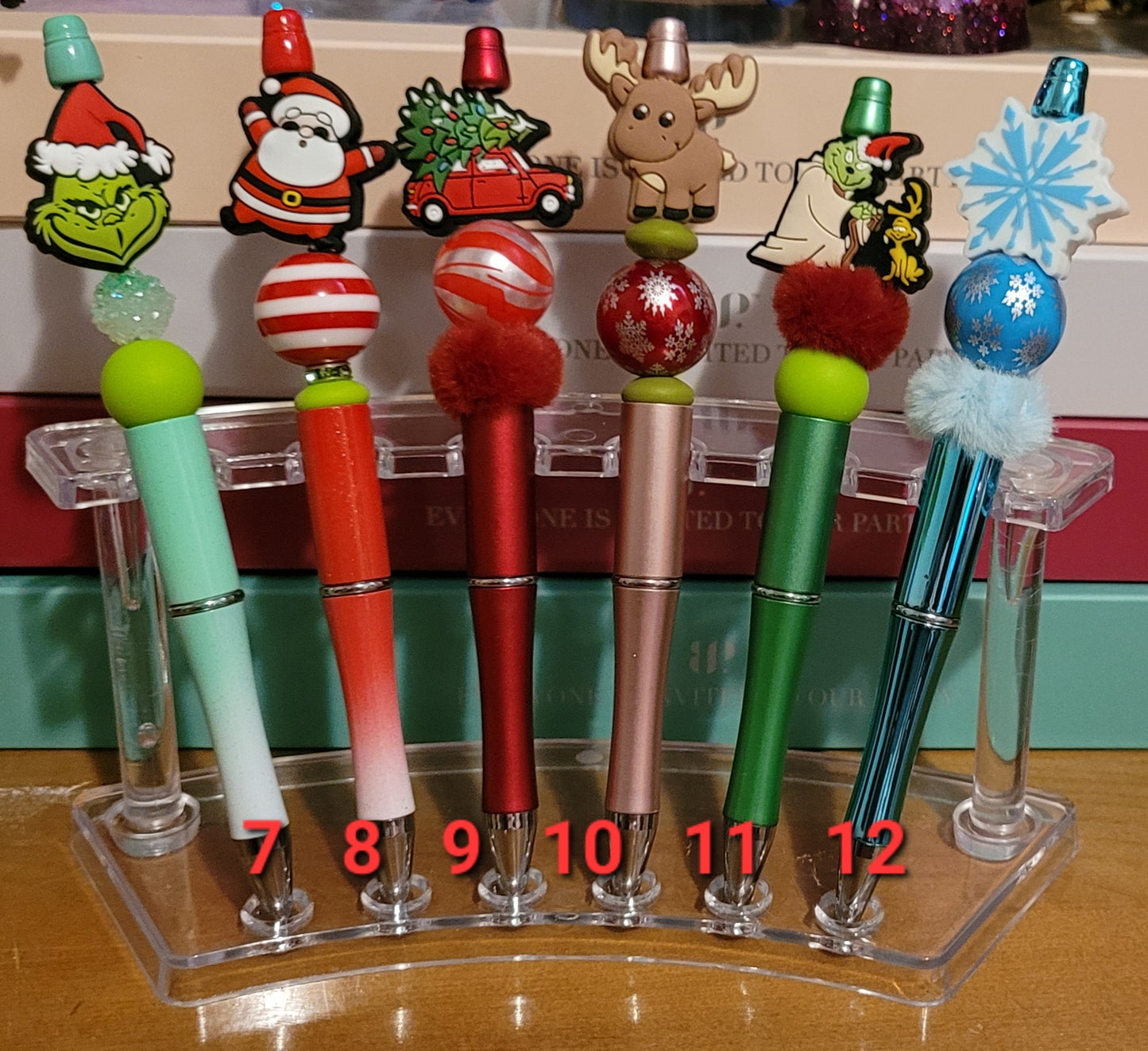 Christmas Beaded Pens